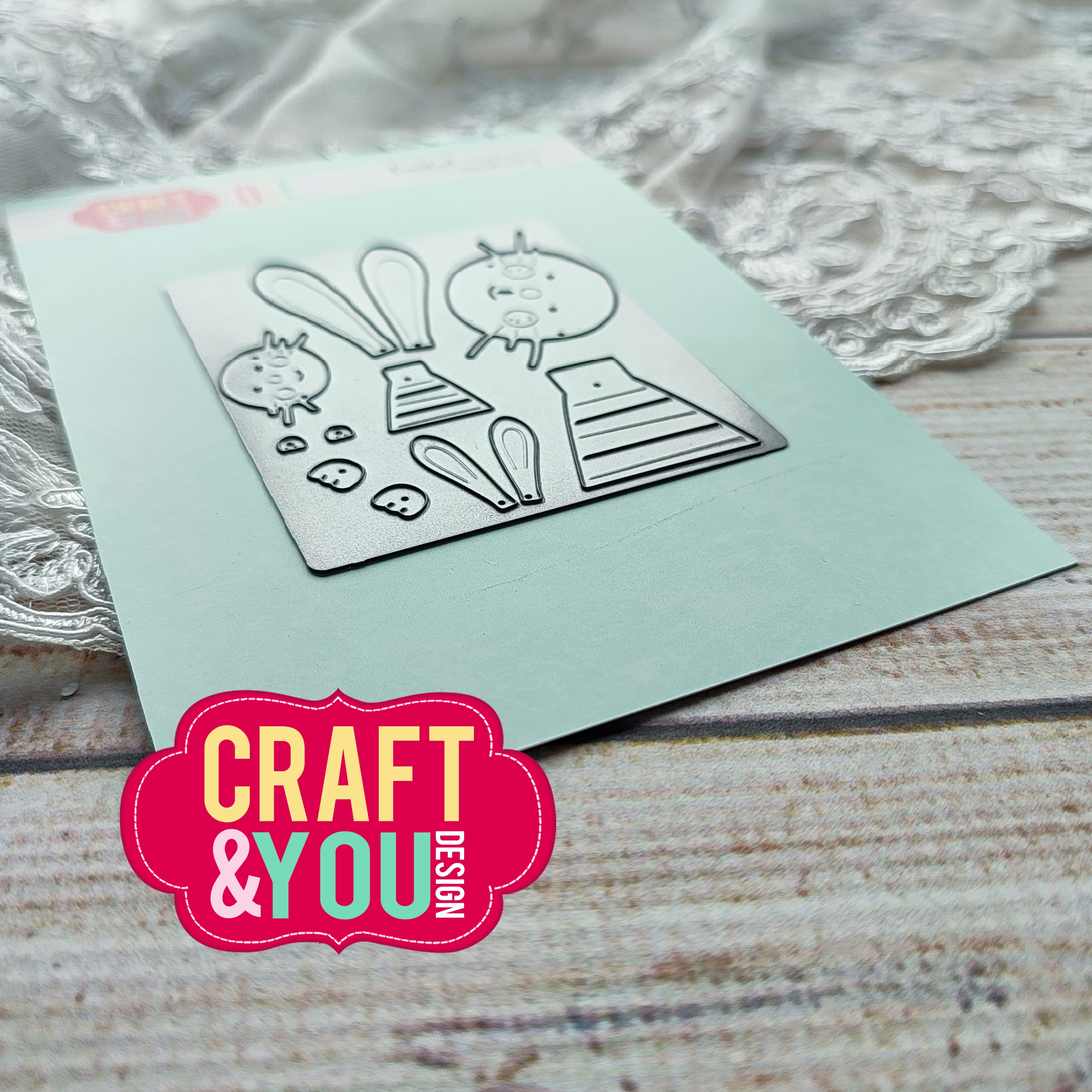 CW218 Wykrojnik /Die-Króliczki - Craft&You Design