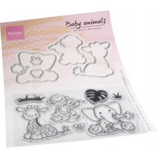 EC0199 Stemple silikonowe z wykrojnikami - ELINE'S ANIMALS - BABY ANIMALS