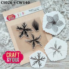 CS026 Zestaw stempli akrylowych - Flower stamens 3-  Środki do kwiatów 3