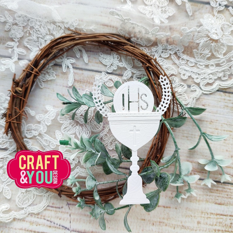 CW222 Wykrojnik /Die-Die Communion Chalice/Kielich IHS - Craft&You Design