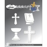 BLD1526 Wykrojnik BY LENE DIES "Christianity" - krzyż, chrzcielnica, biblia