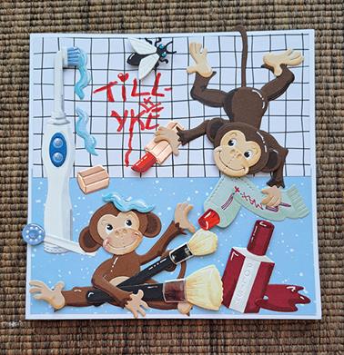 BLD1556 Wykrojnik BY LENE DIES "Monkeys" - małpki