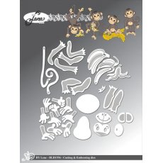 BLD1556 Wykrojnik BY LENE DIES "Monkeys" - małpki