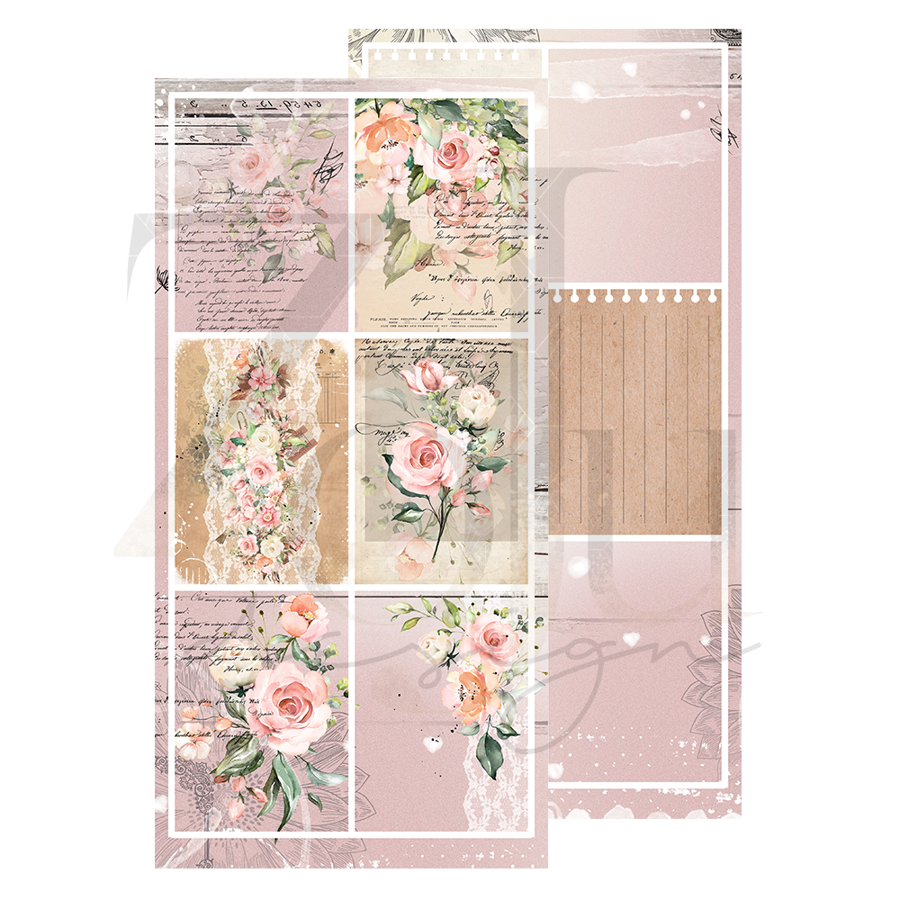 VC-KOL9-JC - VINTAGE CRAFT ARKUSZ KART JOURNALINGOWYCH