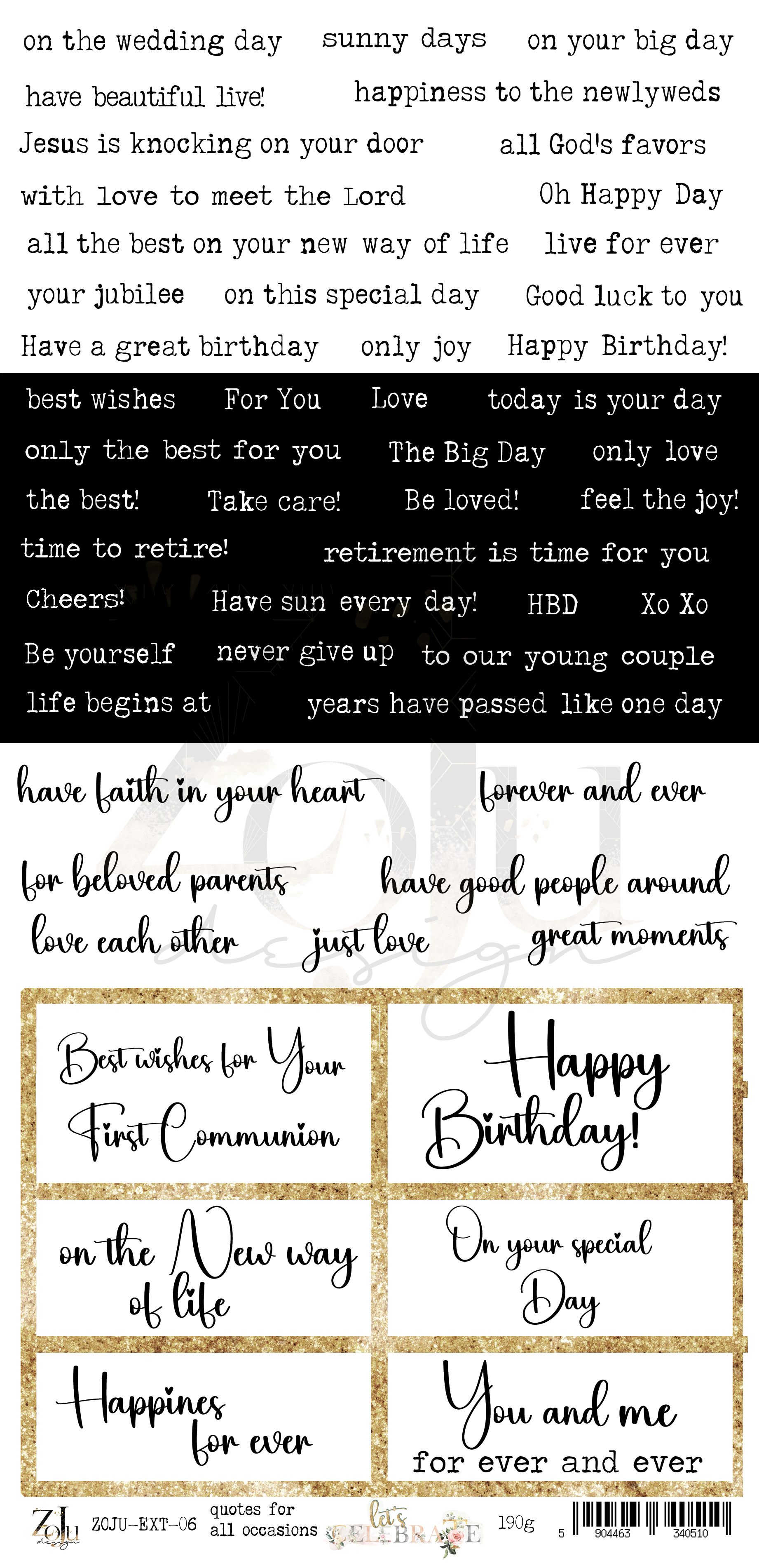 ZOJU-EXT-08 - Napisy Duże Let's Celebrate