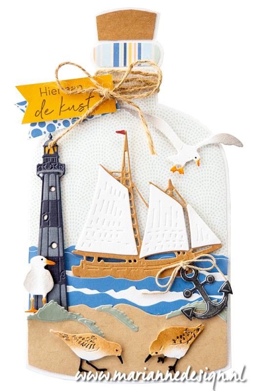 LR0808 Wykrojnik Marianne Design - Creatables - TINY'S LIGHTHOUSE & SURF- latarnia morska