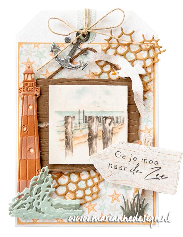 LR0808 Wykrojnik Marianne Design - Creatables - TINY'S LIGHTHOUSE & SURF- latarnia morska