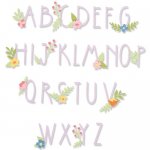 666236 Wykrojnik Sizzix • Thinlits Die Set Floral Alphabet by Alexis Trimble