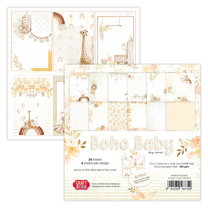 CPB-BH15 Bloczek 15x15 Craft&You Design - Boho Baby