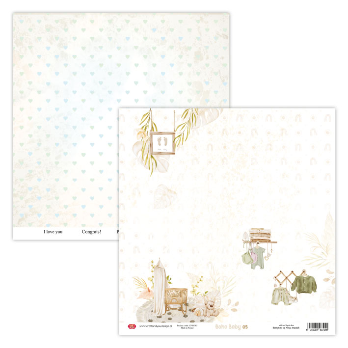 CPB-BH15 Bloczek 15x15 Craft&You Design - Boho Baby
