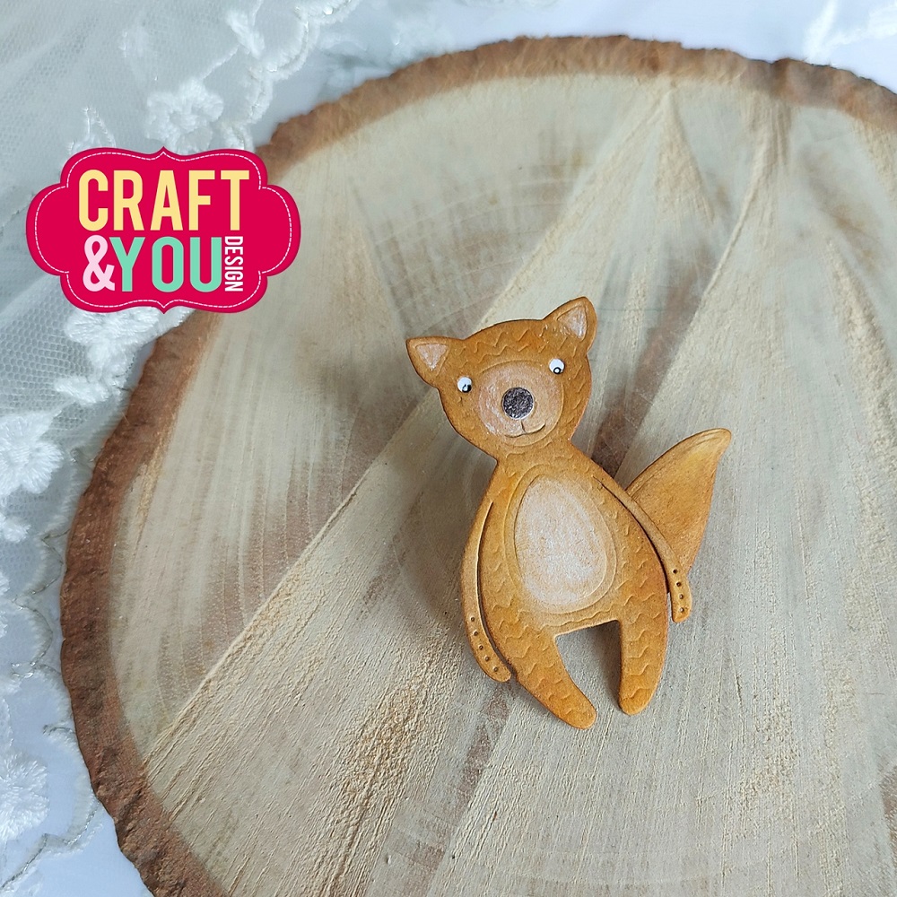 CW235 Wykrojnik /Die- fox baby toy / zabawkowy lis - Craft & You Design