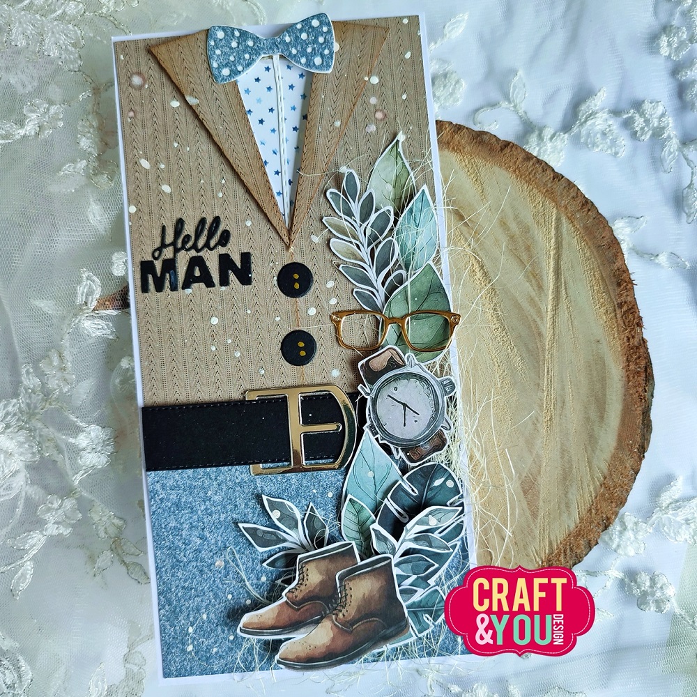 CW239 Wykrojnik /Die-Belt-Hello Man/ Pasek Craft&You Design