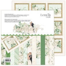 LEM-GREEN-01  GREENERY ZESTAW GŁÓWNY - zestaw papierów do scrapbookingu 30X30CM - LEMONCRAFT