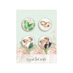  LEM-GREEN-05  GREENERY - Zestaw samoprzylepnych ozdób / buttonów - Lemoncraft