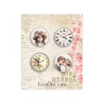 LEM-SEGAR-04  SECRET GARDEN - Zestaw samoprzylepnych ozdób / buttonów - Lemoncraft
