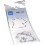 CS1137 Stemple silikonowe z wykrojnikami - Bear & Penguin