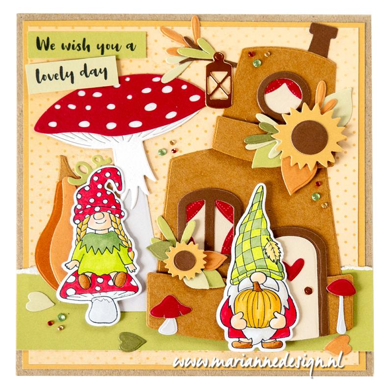 CS1149 Stemple silikonowe z wykrojnikami - Mr. Autumn Gnome - jesienny gnom