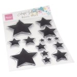 CS1148 Stemple silikonowe - Colourful silhouettes - Basic Stars - gwiazdy