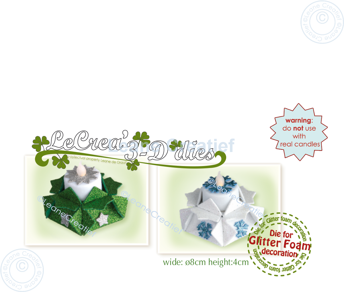 45.8610 Wykrojniki Leane Creatief - gwiazda, osłonka na tealight