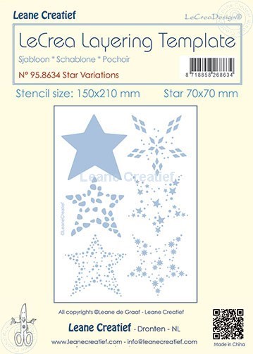 95.8634 Maska - Leane Creatief - Star variations -gwiazda - Ø 70mm