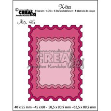 CLXTRA45 Wykrojnik Crealies • Xtra ATC Stamp + smaller stamp