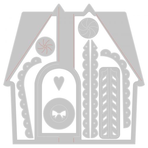 666455 Wykrojniki Sizzix • Thinlits Die Set Card Gingerbread House