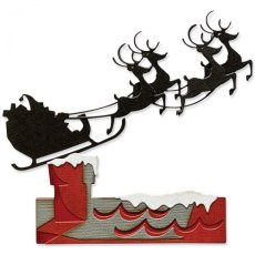 666337  Wykrojniki Sizzix • Thinlits Die Set Reindeer Sleigh