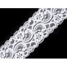 180669 Koronka elastyczna szerokość 55 mm- biały -1m