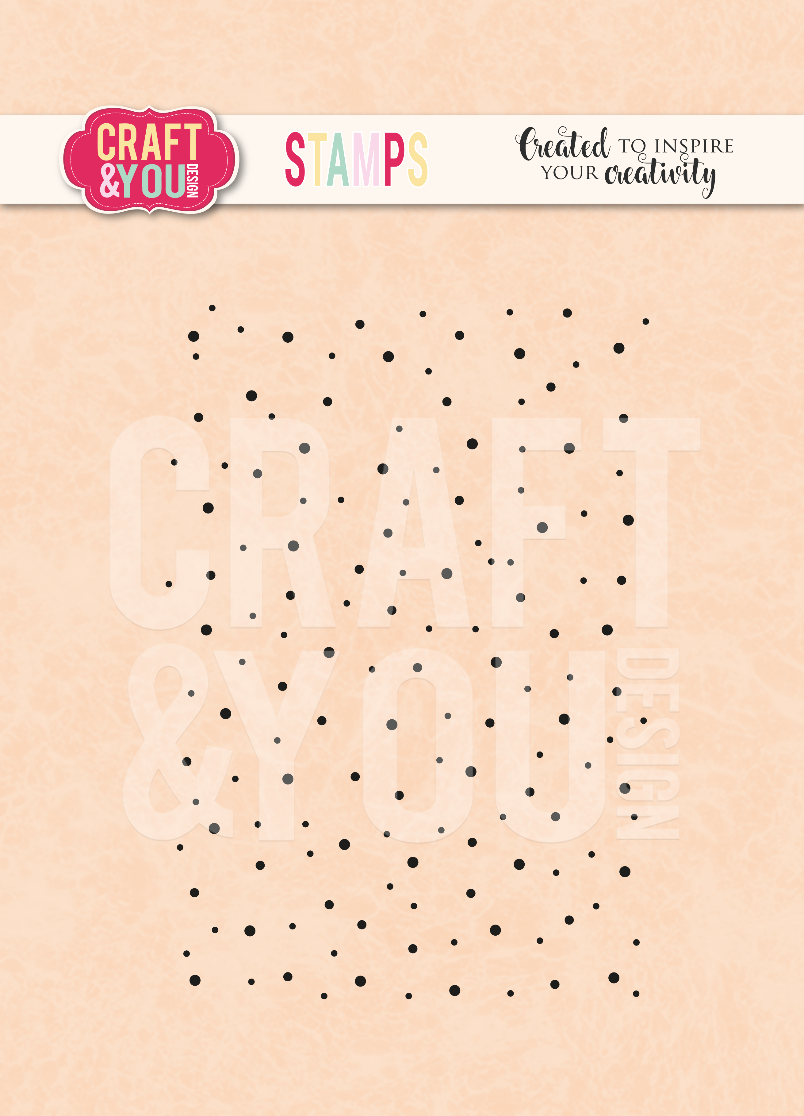 CS029 Stempel akrylowy - Dots / Kropki - Craft & You Design