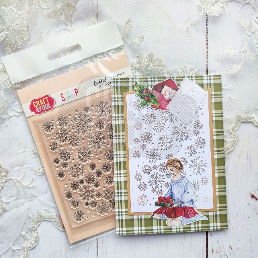 CS031 Stempel akrylowy - Snowflakes / Płatki śniegu - Craft & You Design
