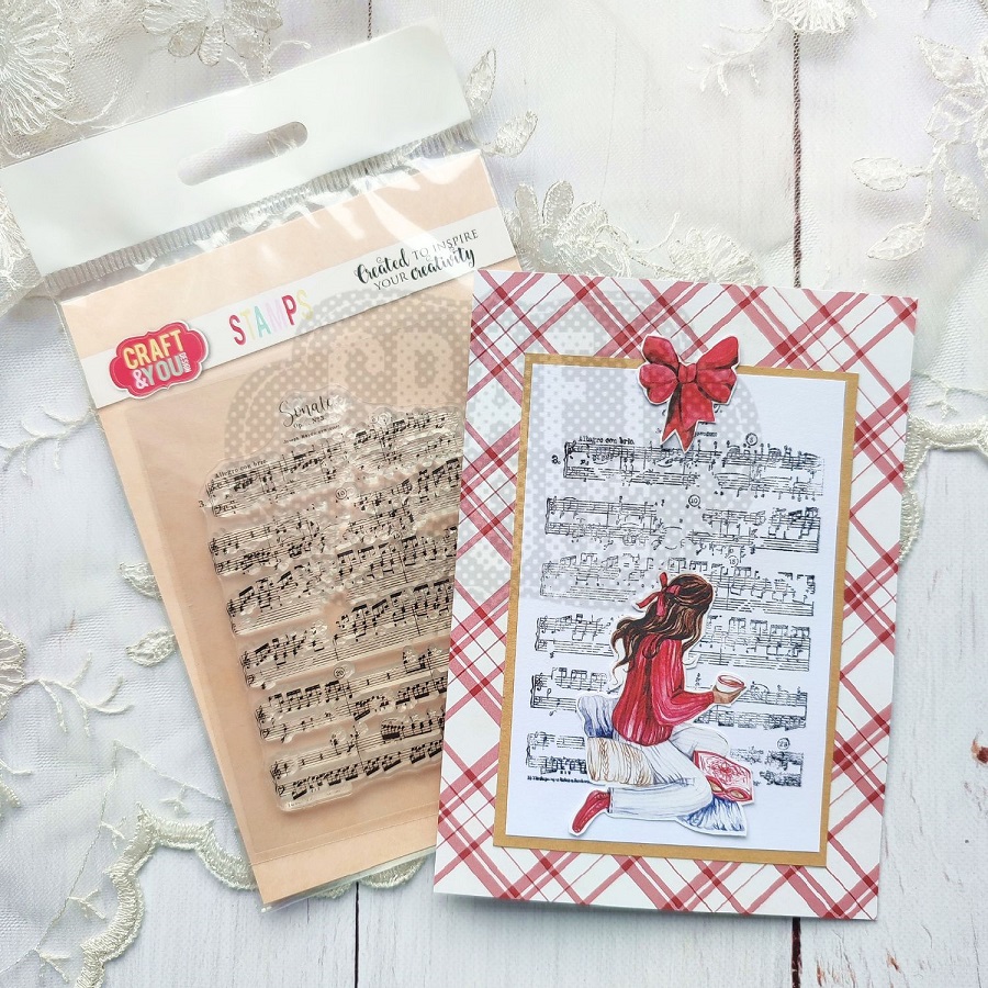 CS032 Zestaw stempli akrylowych - Music notes / Nuty - Craft & You Design