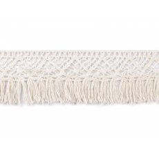 520329 Frędzle bawełniane / koronka szerokość 40 mm naturalny jasny - 1m