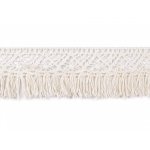 520329 Frędzle bawełniane / koronka szerokość 40 mm naturalny jasny - 1m