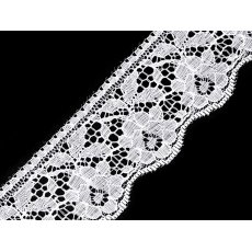 550054  Koronka syntetyczna szerokość  (60 mm) biały - 1m