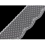 550166-1 Koronka syntetyczna szerokość 60 mm - biały - 1m