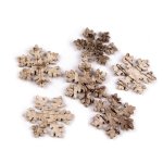 840496 Śnieżynki z kory brzozowej naturalne- 6 sztuk
