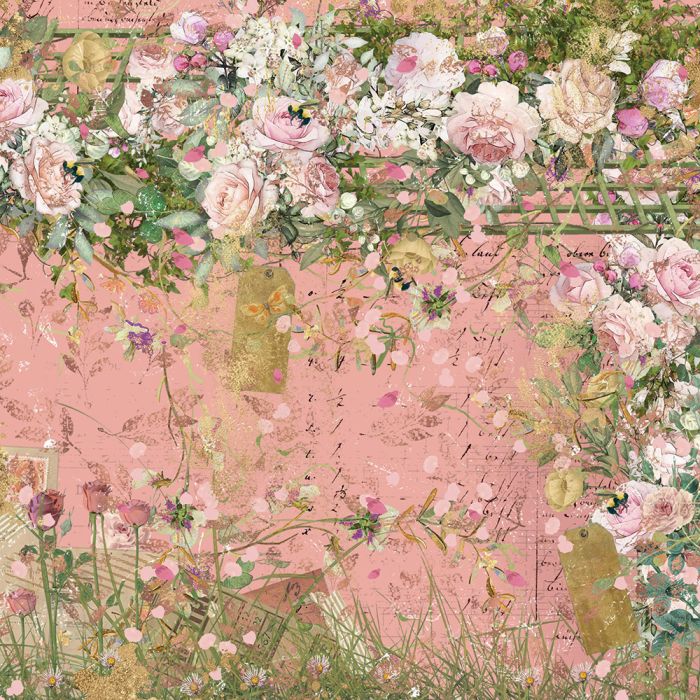 NGA-VR-PAD6 Zestaw papierów Nature's Garden Vintage Rose 6" x 6"