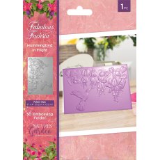 NGA-FF-3D-EF4-HIF Nature's Garden Fabulous Fuchsia -3D Embossing Folder - Hummingbird in Flight