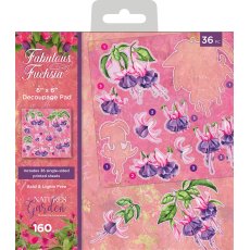 NGA-FF-DPAD6 Zestaw papierów Nature's Garden Fabulous Fuchsia 6” x 6” Decoupage Pad
