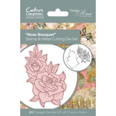 NGA-VR-STD-RBO Stempel akrylowy i wykrojniki Nature's Garden Vintage Rose Stamp & Die - Rose Bouquet - bukiet róż