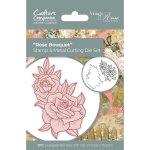 NGA-VR-STD-RBO Stempel akrylowy i wykrojniki Nature's Garden Vintage Rose Stamp & Die - Rose Bouquet - bukiet róż