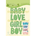 45.6111 Wykrojnik Leane Creatief -napisy Baby/Love/Boy/Girl