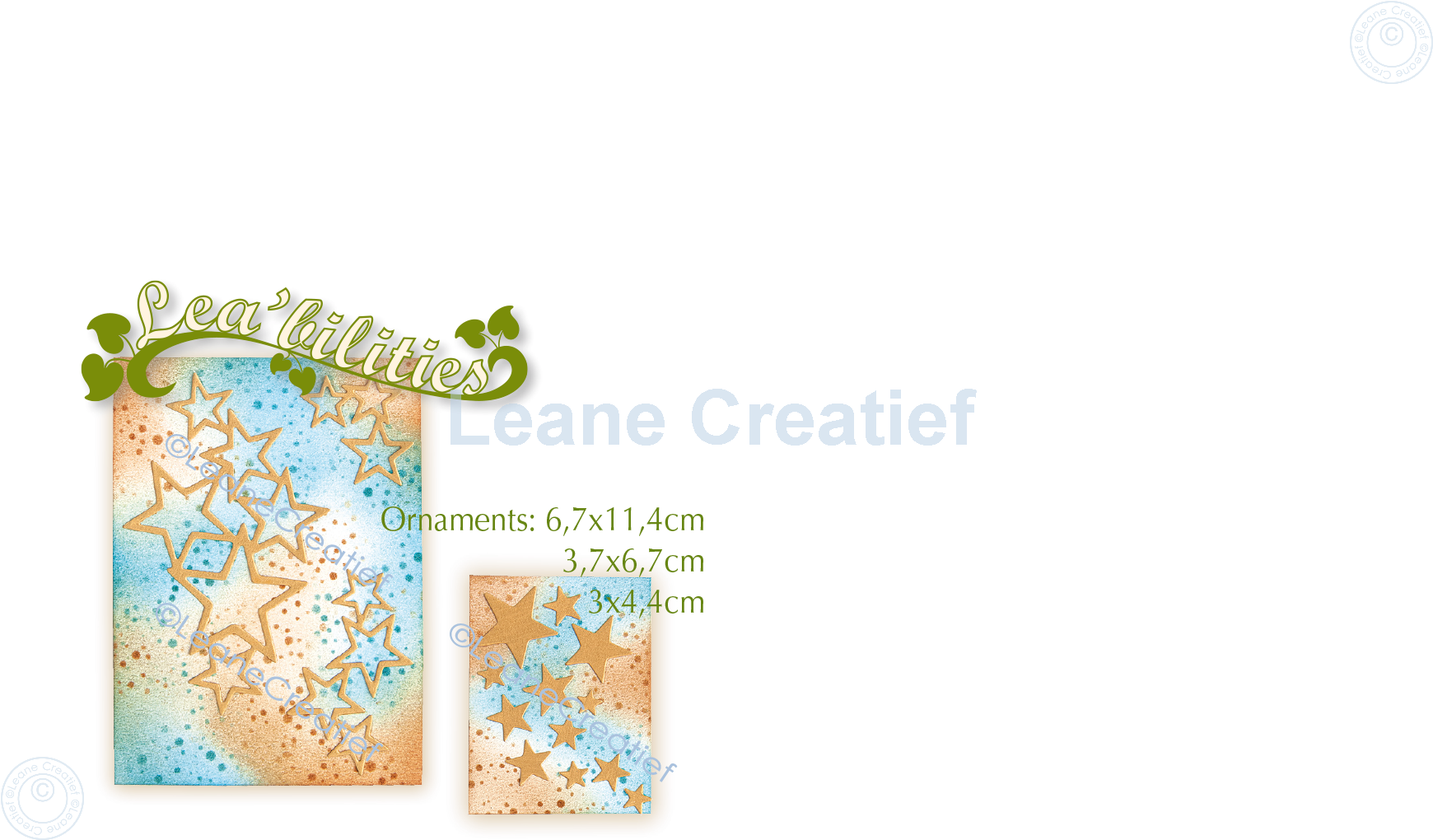  45.7521 Wykrojnik Leane Creatief - Star ornaments - gwiazdy