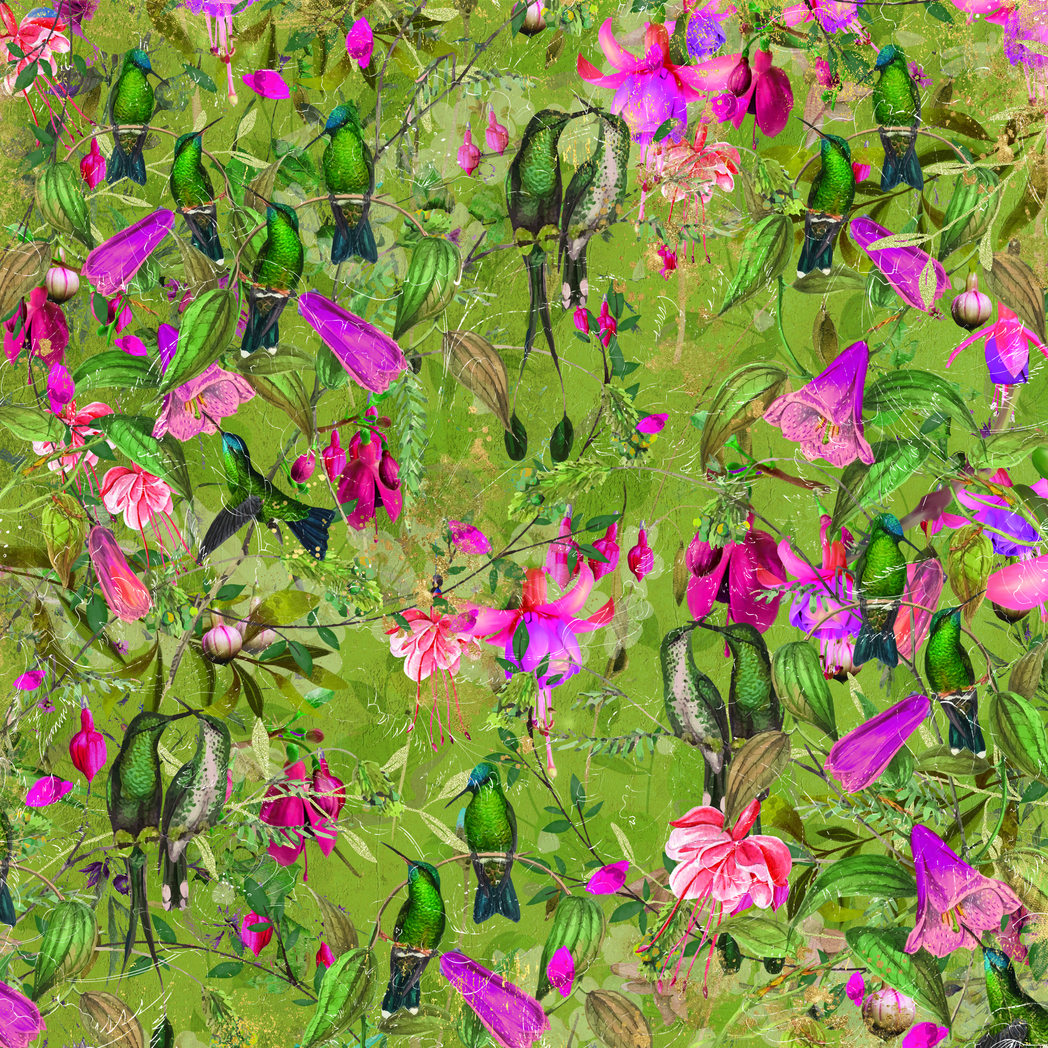 NGA-FF-PAD12 Zestaw papierów Nature's Garden Fabulous Fuchsia 12" x 12" Paper Pad