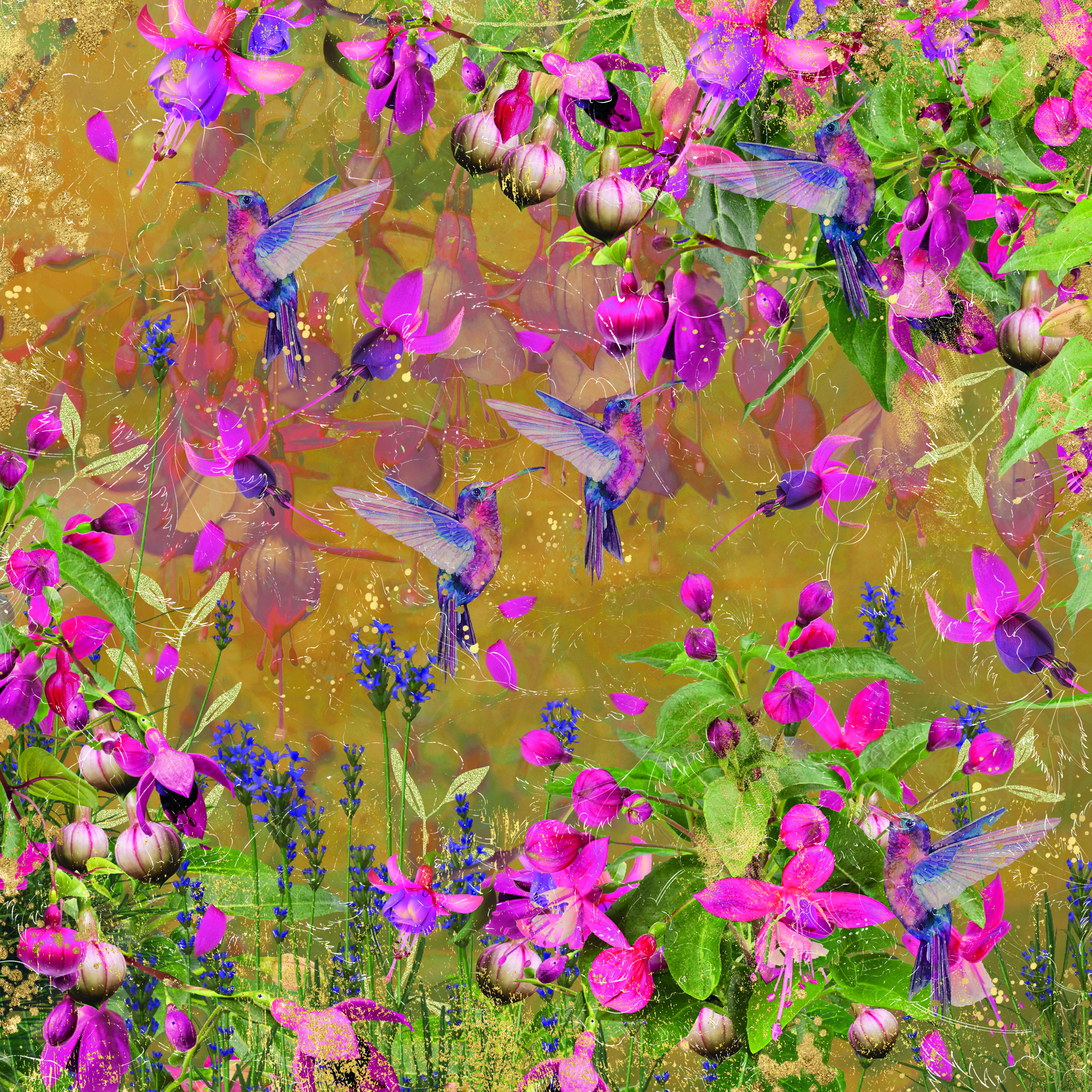 NGA-FF-PAD12 Zestaw papierów Nature's Garden Fabulous Fuchsia 12" x 12" Paper Pad