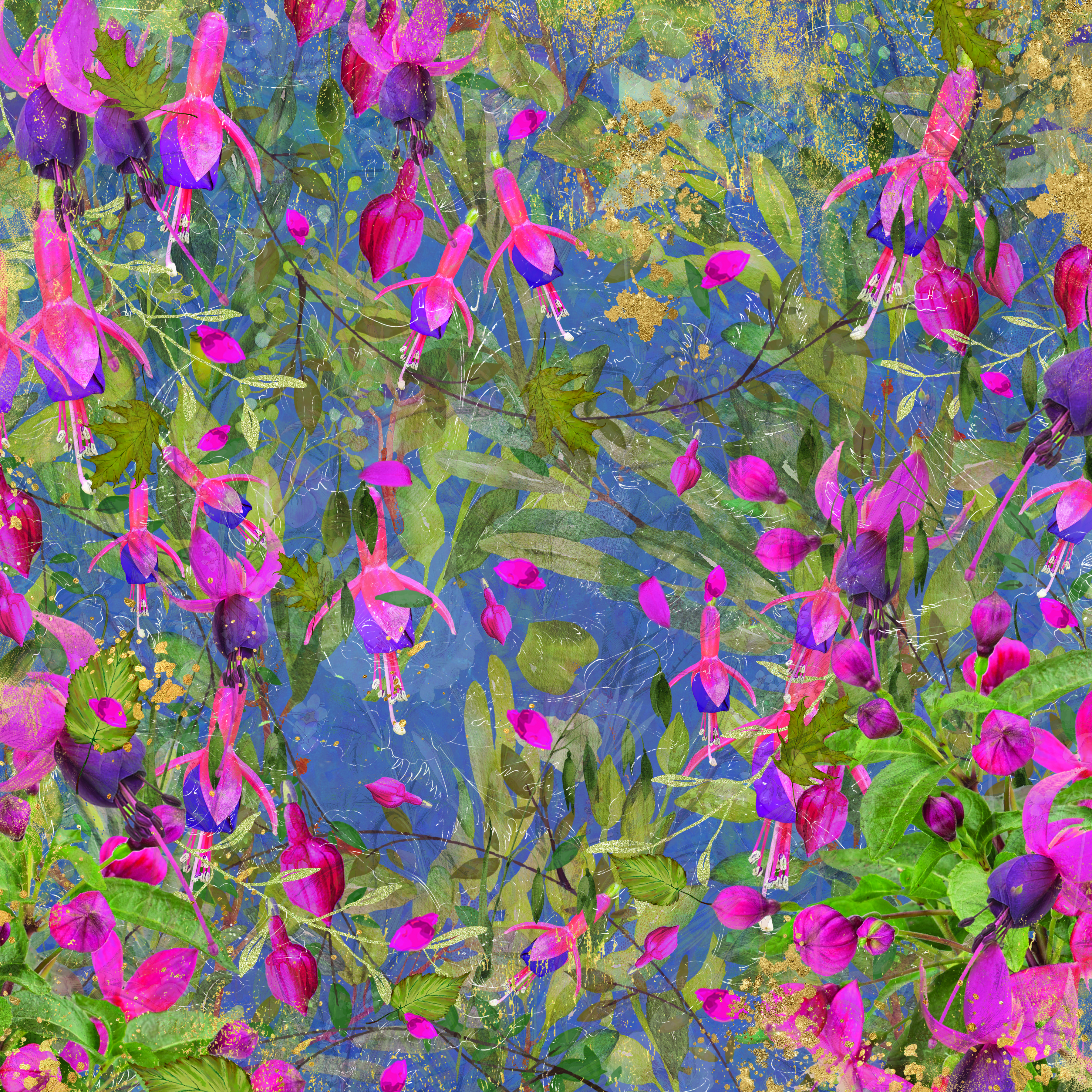 NGA-FF-PAD12 Zestaw papierów Nature's Garden Fabulous Fuchsia 12" x 12" Paper Pad