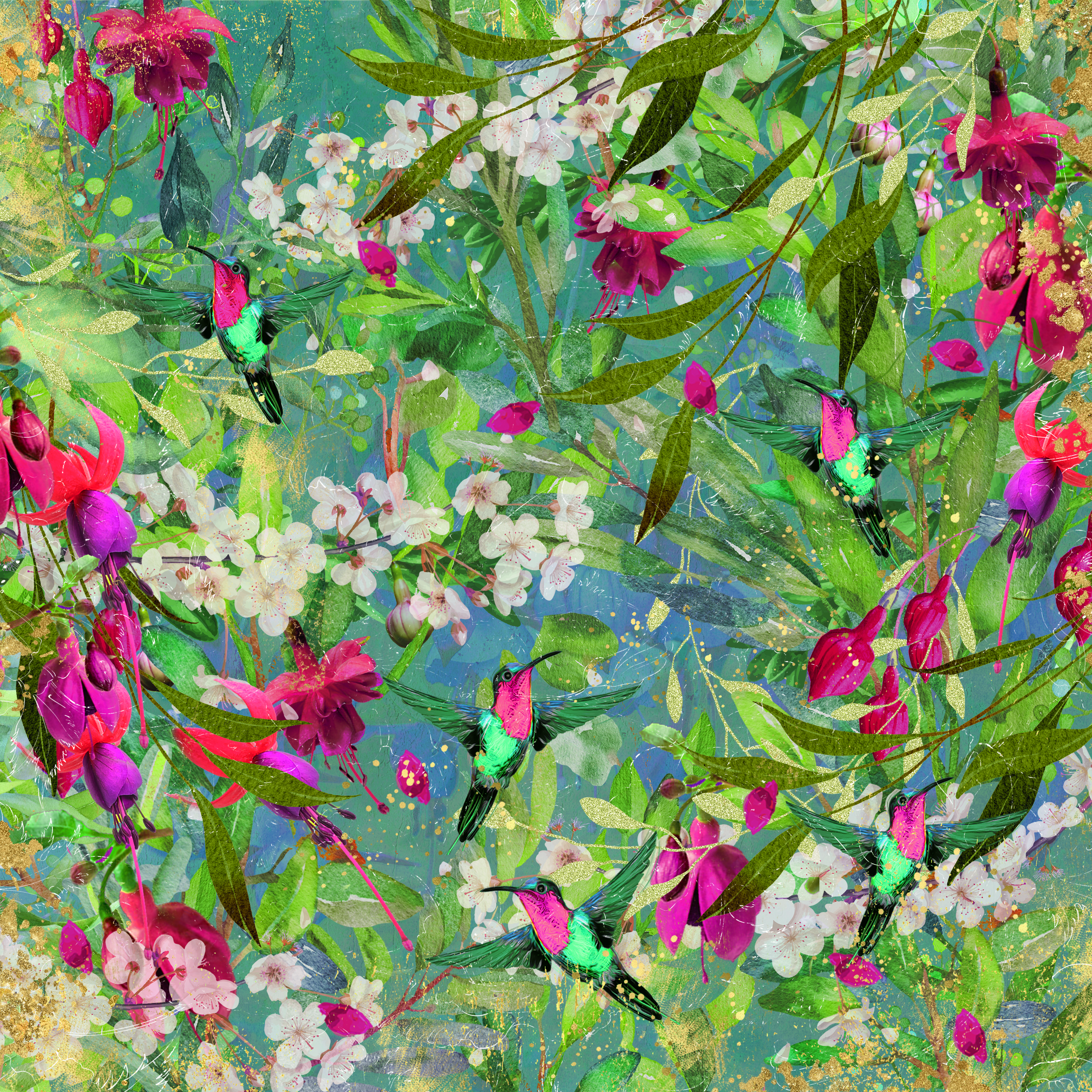 NGA-FF-PAD12 Zestaw papierów Nature's Garden Fabulous Fuchsia 12" x 12" Paper Pad