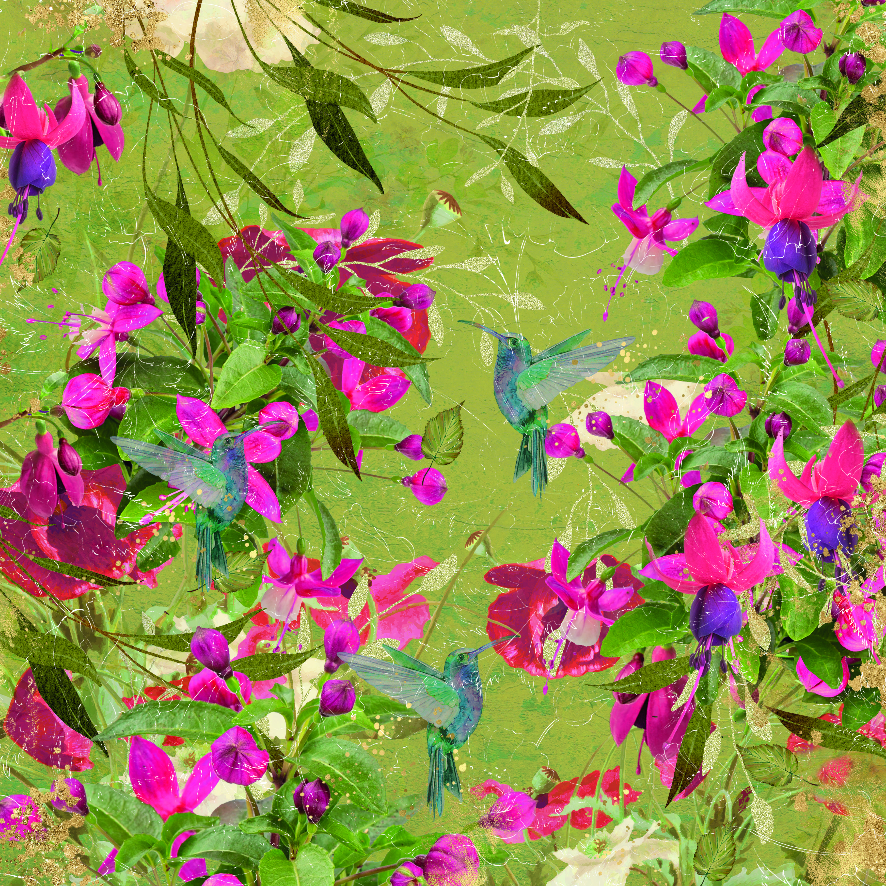 NGA-FF-PAD12 Zestaw papierów Nature's Garden Fabulous Fuchsia 12" x 12" Paper Pad