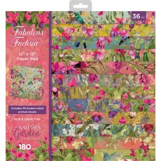 NGA-FF-PAD12 Zestaw papierów Nature's Garden Fabulous Fuchsia 12" x 12" Paper Pad