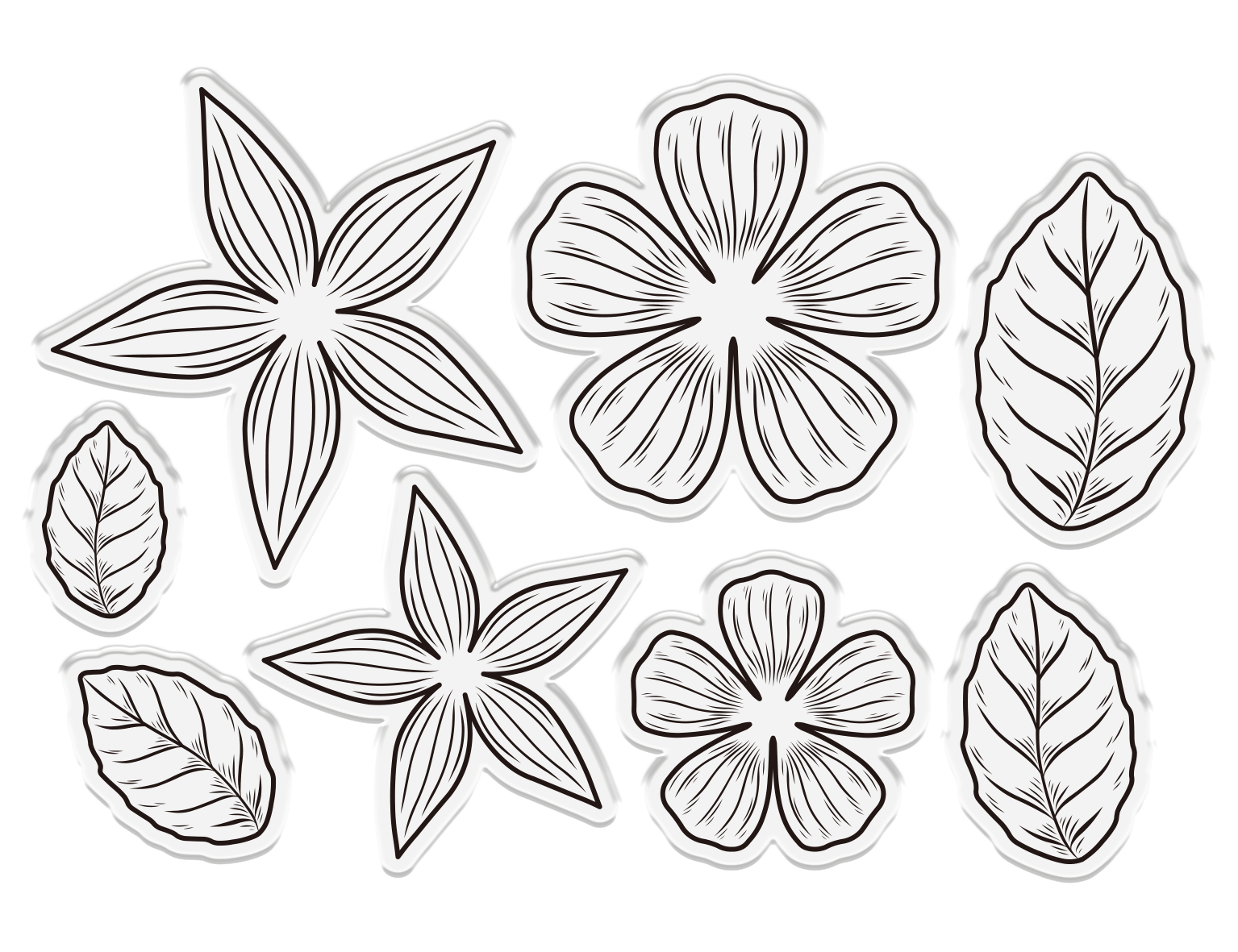 NGA-FF-STD-BFU Stemple akrylowe i wykrojniki Nature's Garden Fabulous Fuchsia Stamp